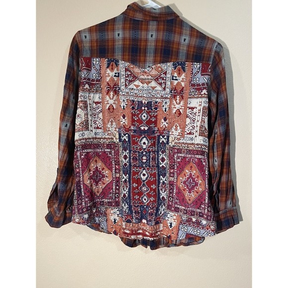 Rod’s Ladies Western Shirt Plaid Long Sleeve Medium - Picture 5 of 6